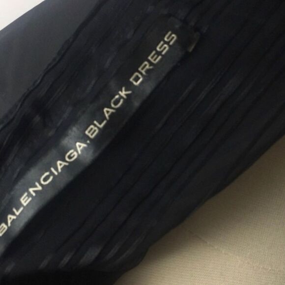 Balenciaga Black Label Runway Silk Asymmetric Tuxedo High Fashion Couture Mini - Picture 14 of 16